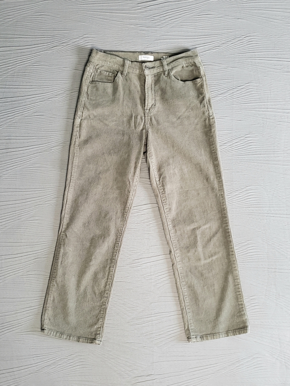 KENSIE JEANS Womens The Ella Stretch High-Rise Straight Leg Corduroy Pant (6/28)